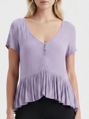 HIP Pastel Purple Short Sleeve Top